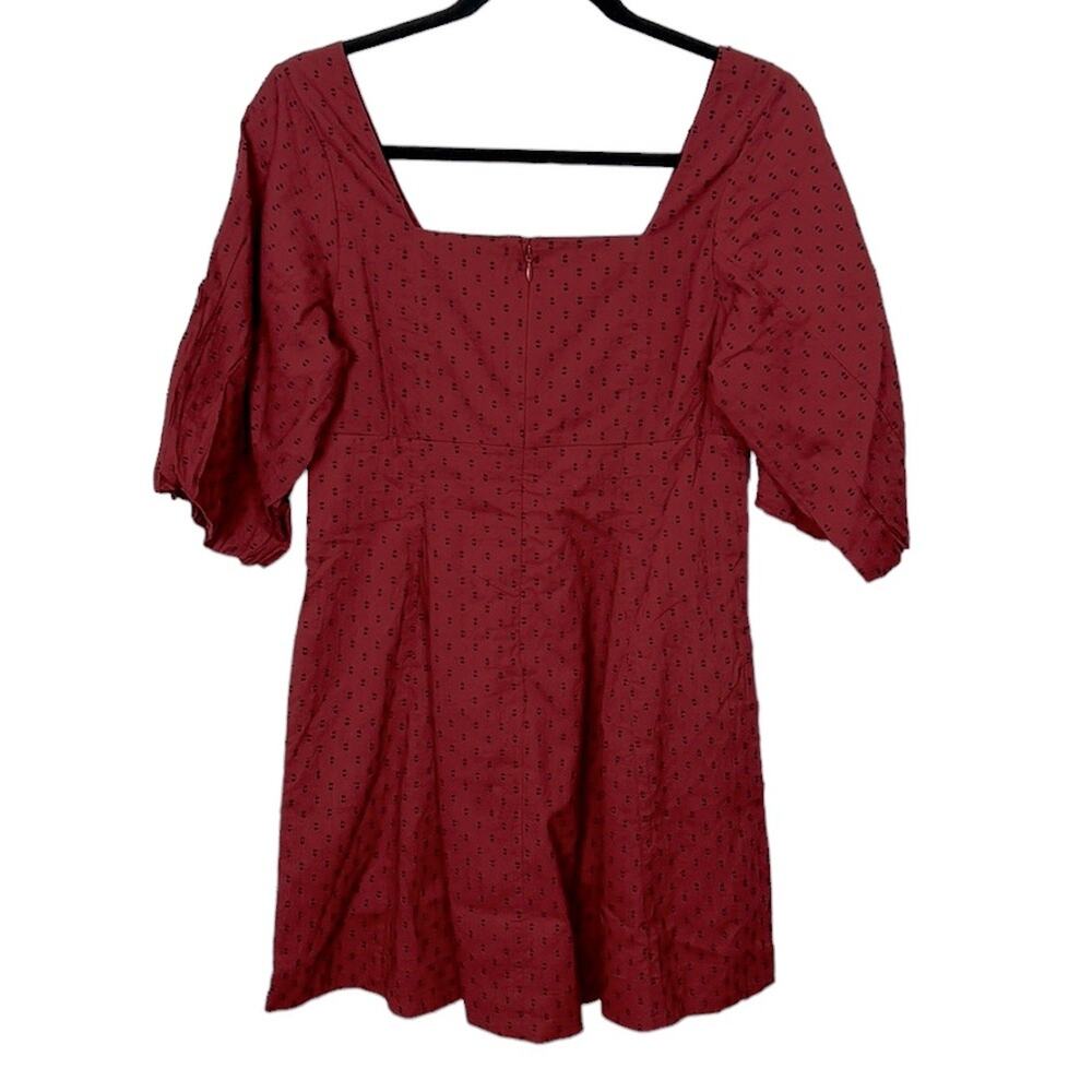 Never A Wallflower Baby Doll Maroon and Navy Mini Dress women’s size XS NWT - Picture 5 of 5